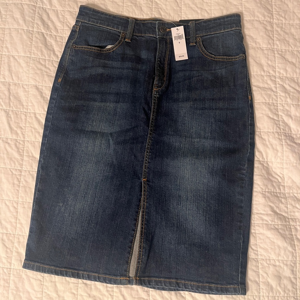 Dark Blue Denim Skirt